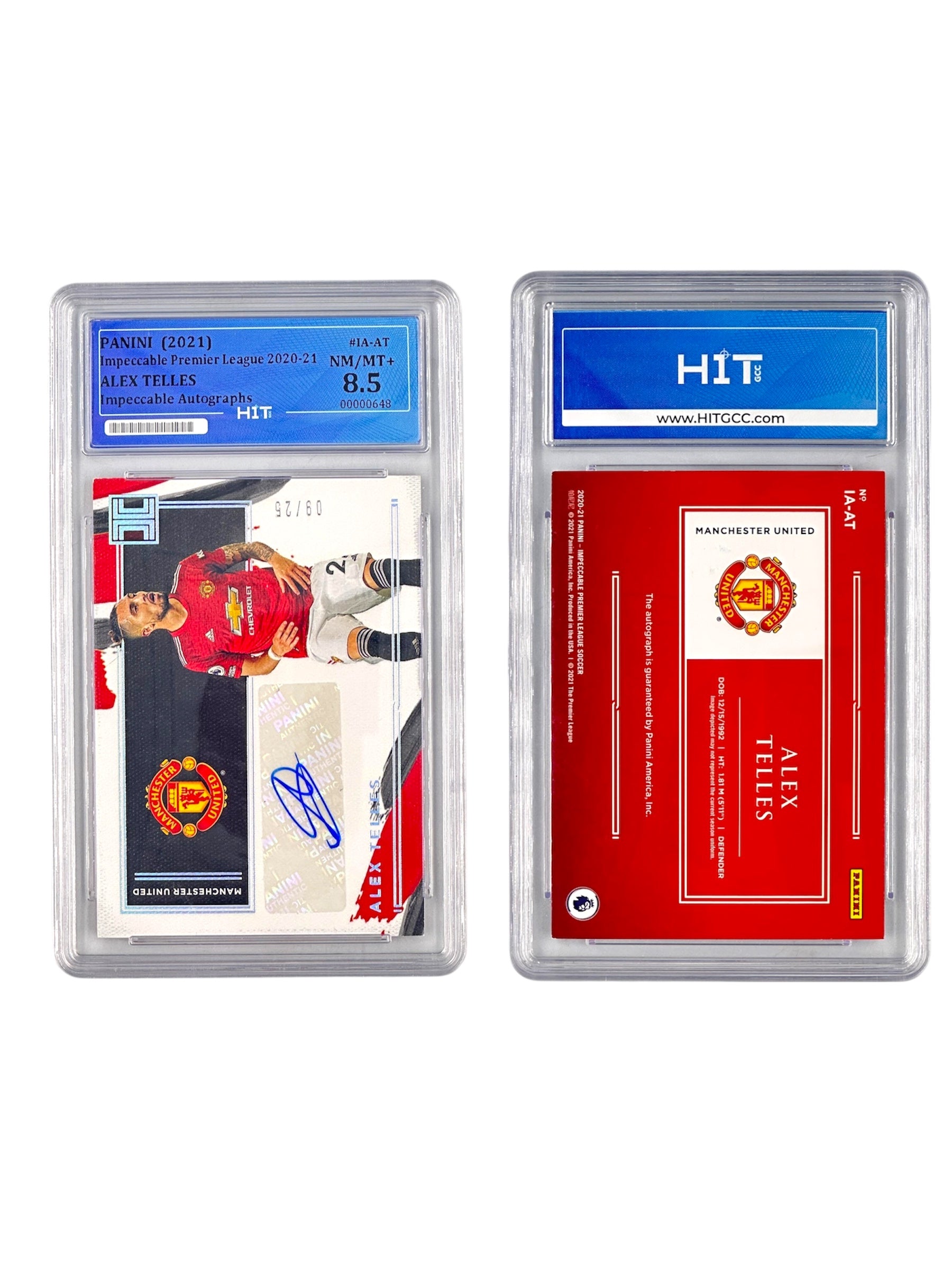 Panini Alex Telles Impeccable Autographs (2021 Impeccable Premier League) 00000648