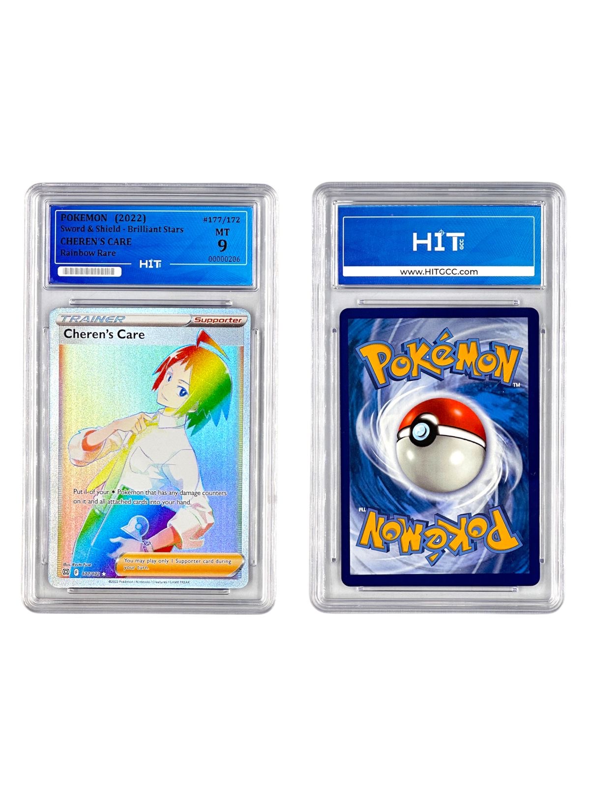 Pokémon Cheren's Care Rainbow Rare (Sword & Shield - Brilliant Stars) 00000206