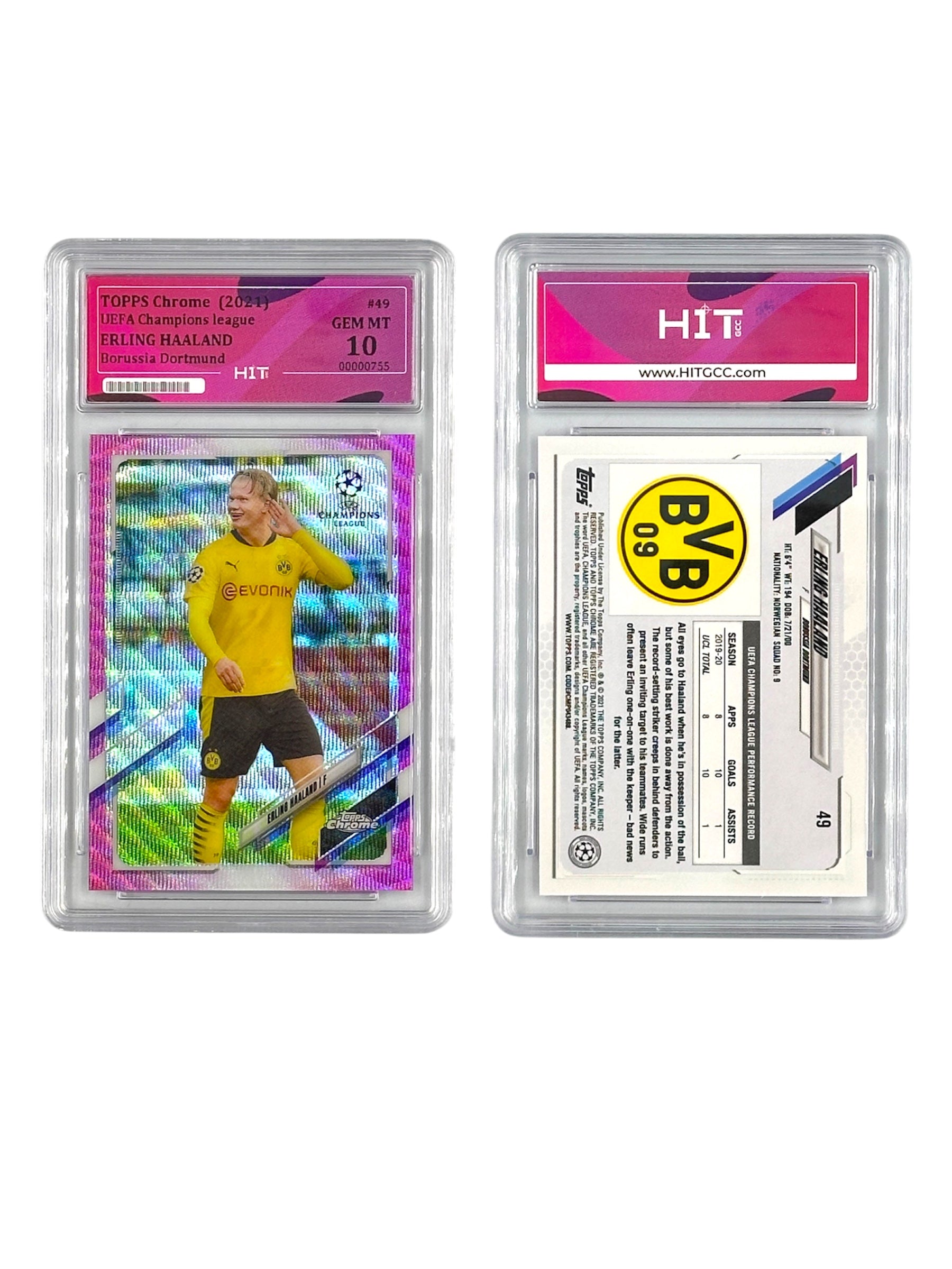 Erling Haaland Topps Chrome (2021 UEFA Champions league) 00000755