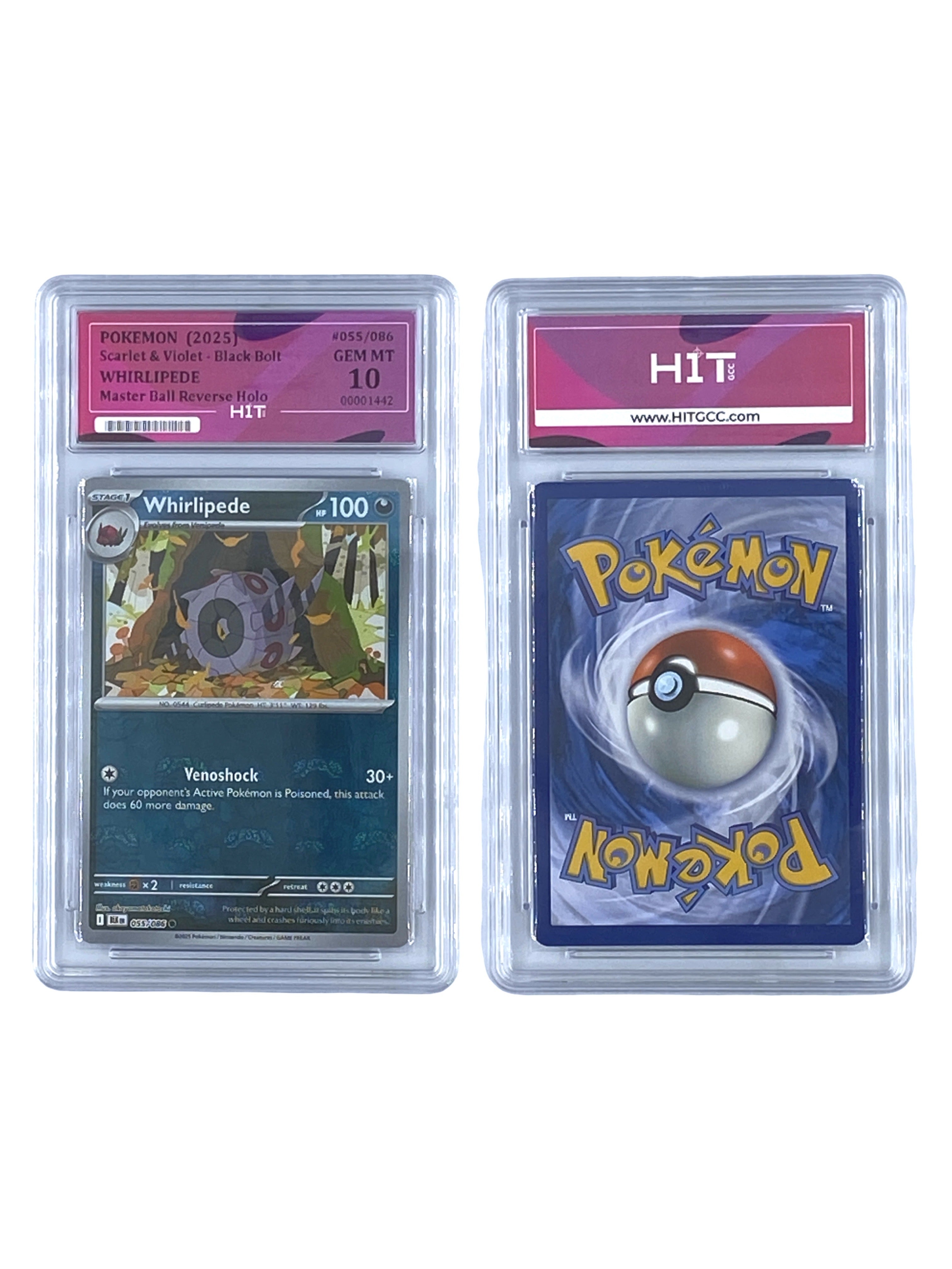 Pokémon Whirlipede Master Ball Reverse Holo (Scarlet & Violet - Black Bolt) 00001442