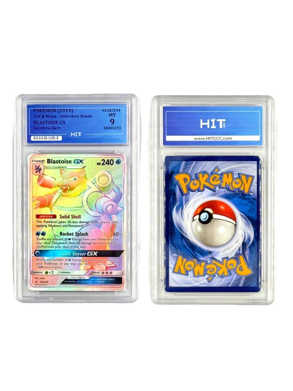 Pokémon Blastoise GX Rainbow Rare (Sun & Moon - Unbroken Bonds) 00003293