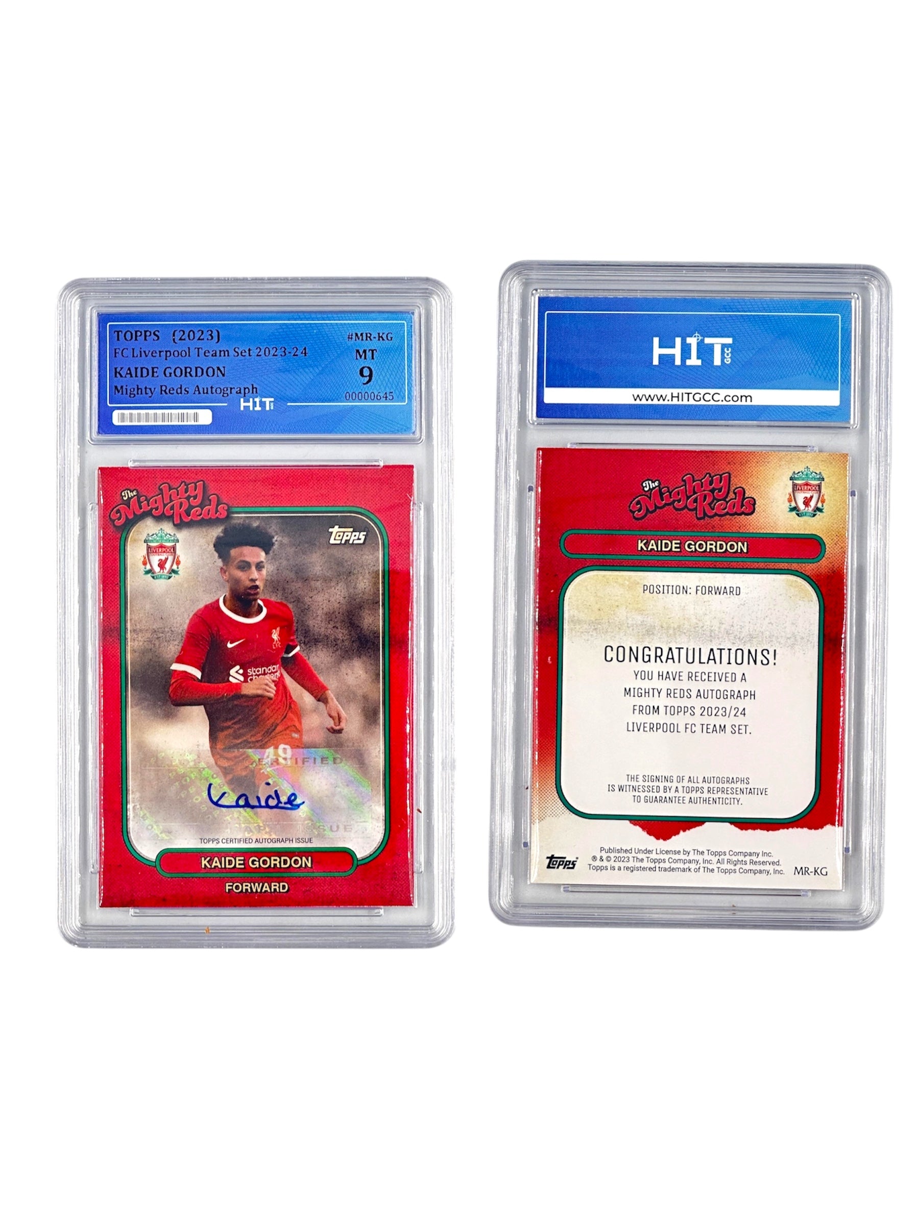 Topps Kaide Gordon Mighty Reds Autograph (FC Liverpool Team Set 2023-24) 00000645