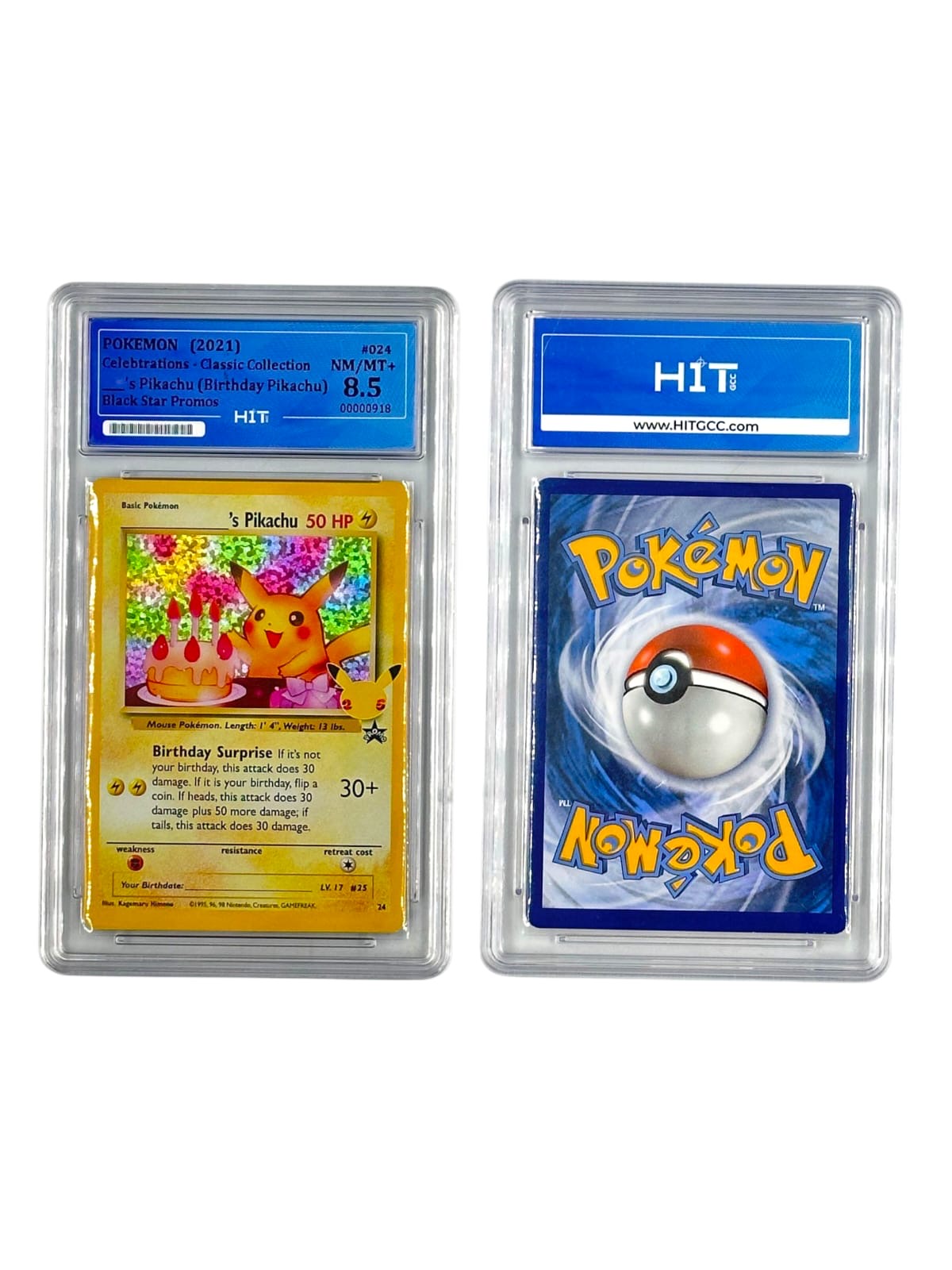 Pokémon 's Pikachu (Birthday Pikachu) (Celebrations Classic Collection) 00000918